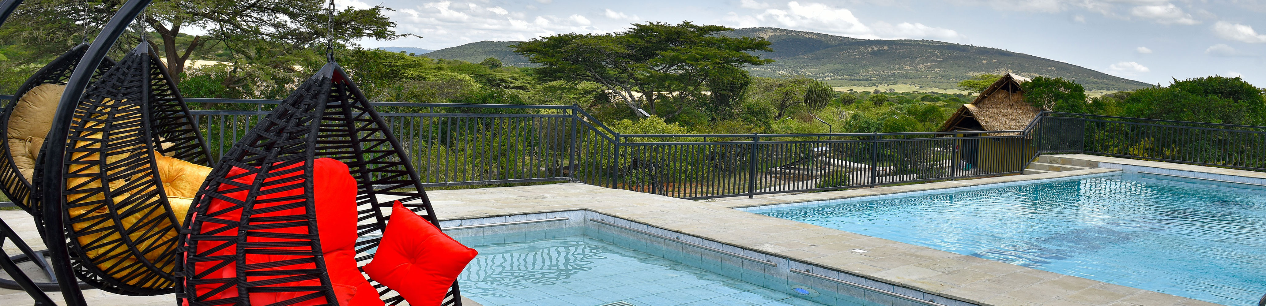 Aerial lodge view — full color